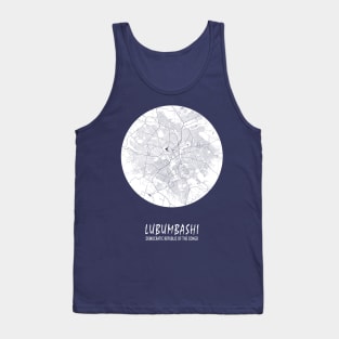 Lubumbashi, Democratic Republic of the Congo City Map - Full Moon Tank Top